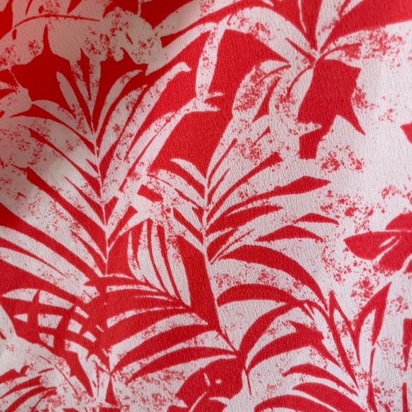 American Eagle Tropical Patterned Pink Dress with Back Cutouts - Picture 4 of 10